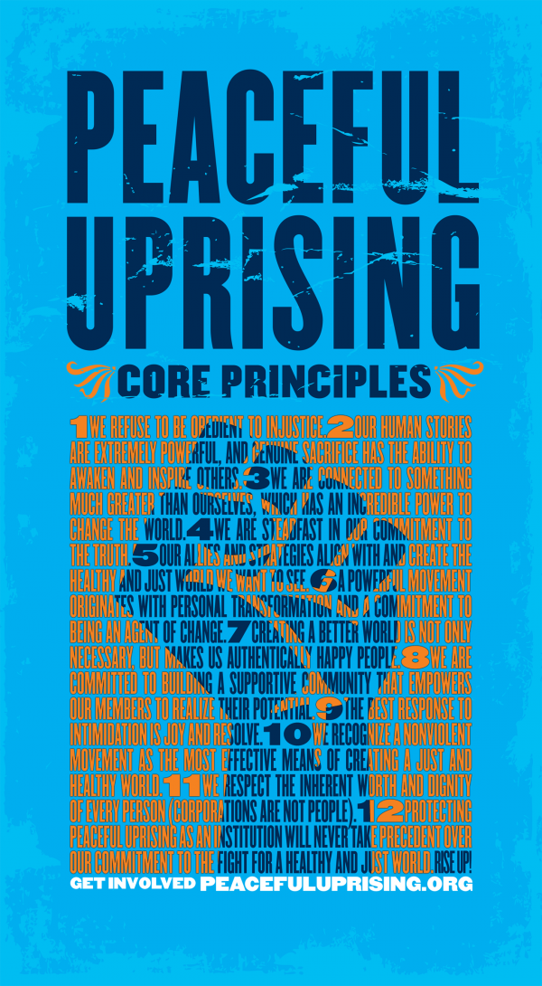 Peaceful Uprising Core Principles Poster