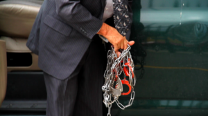 Tim's chains and handcuffs