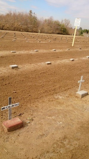 The graveyard for unidentified people who died during border crossings.
